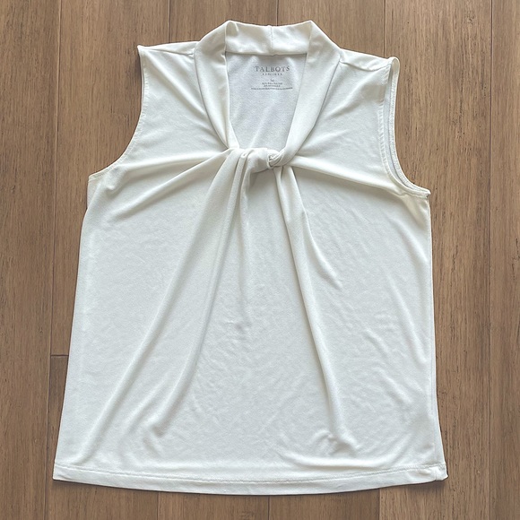 Talbots Tops - Talbots twisted neckline white shell, Size SP